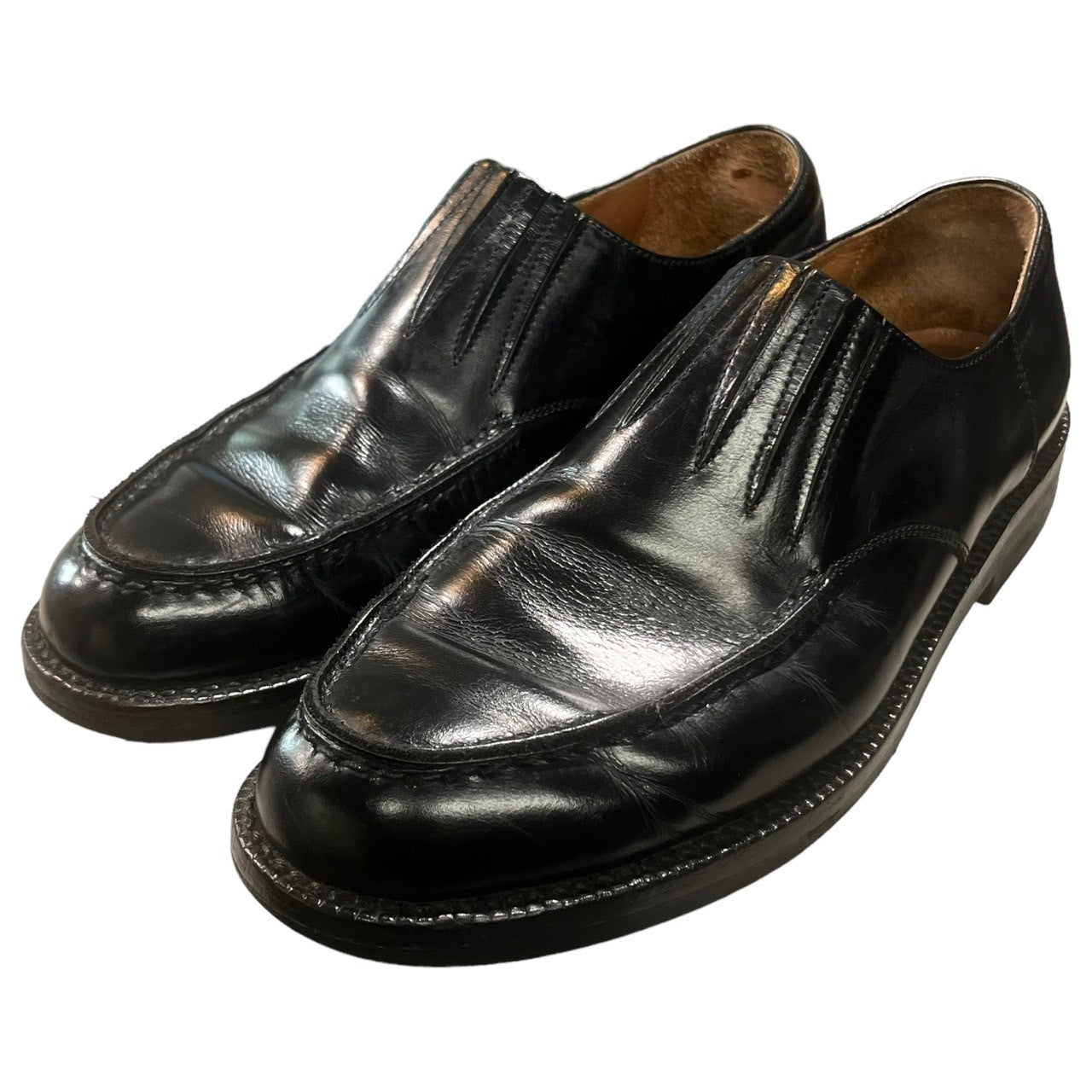 COMME des GARCONS HOMME(コムデギャルソンオム) 00s front gore leather shoes/フロントゴアレザーシューズ/革靴 SIZE 24 1/2 ブラック 日本製