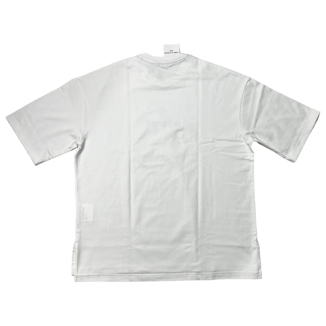 COMME des GARCONS HOMME(コムデギャルソンオム) ”HOMME” ロゴ 製品プリント 綿天竺 Tシャツ HL-T008-051 SIZE M ホワイト