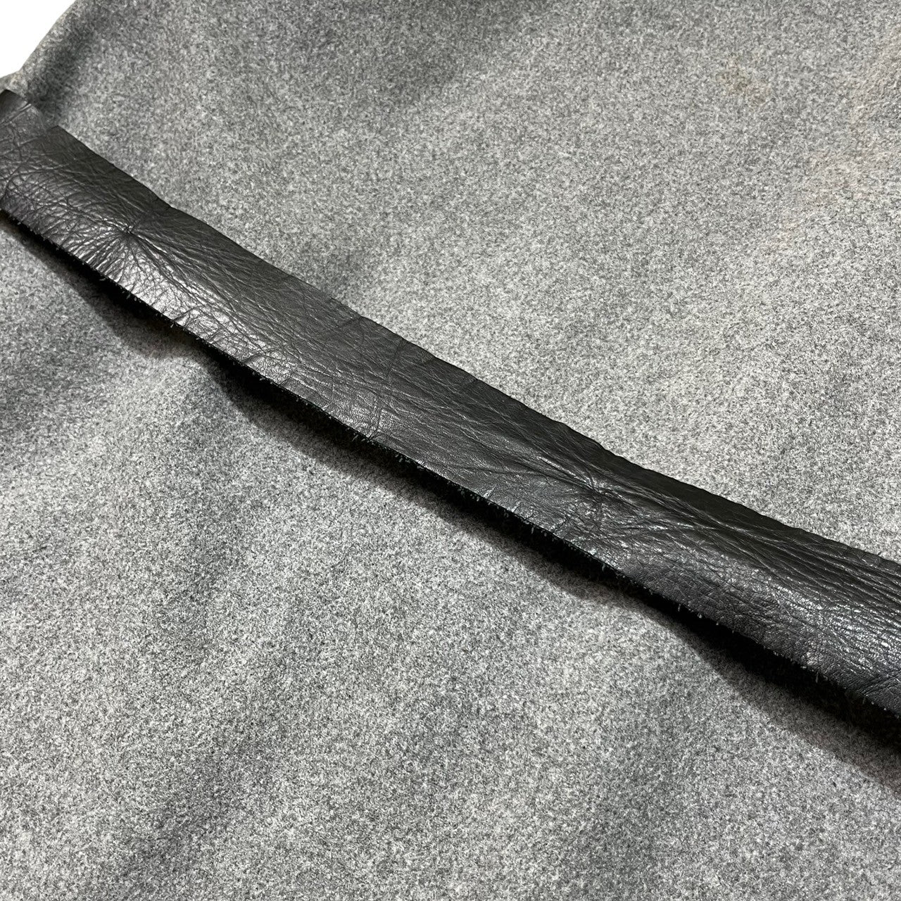 SUNSEA(サンシー) 14AW no hood jedi coat/ノーフードジェダイコート/初期アイテム/稀少品 SNS-14A37 SIZE 2(M) グレー×ブラック カウレザーベルト付属