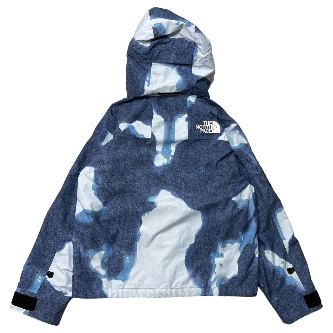 SUPREME×THE NORTH FACE(シュプリーム×ザノースフェイス) 21AW Bleached Denim Print Mountain Jacket ブリーチド デニム マウンテン ジャケット マウンテンパーカー NP52100I S スカイブルー