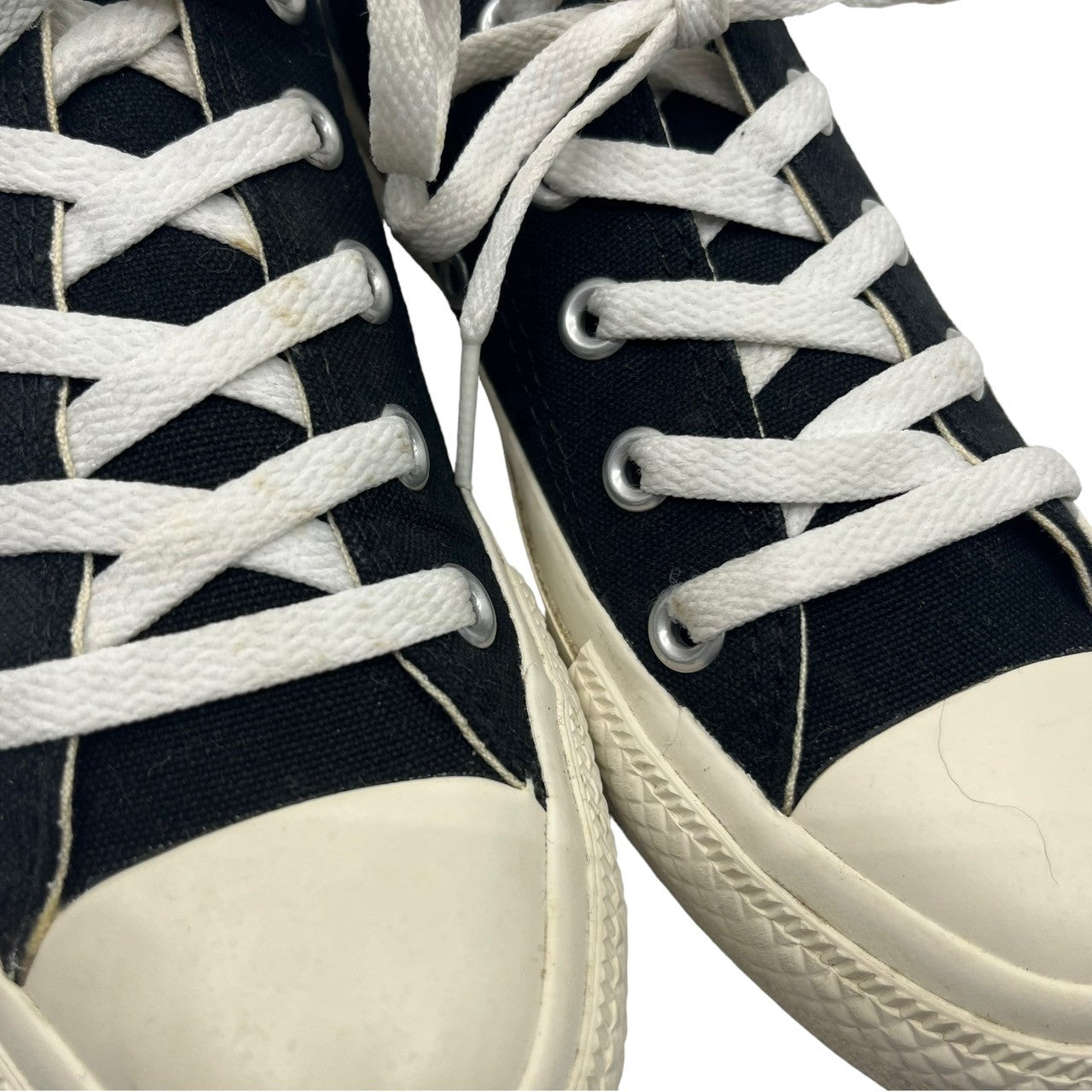 PLAY COMME des GARCONS×CONVERSE(プレイコムデギャルソン×コンバース) All Star OX PCDG "Black" オールスター ハート ロゴ ローカット スニーカー 1CK712 22cm ブラック