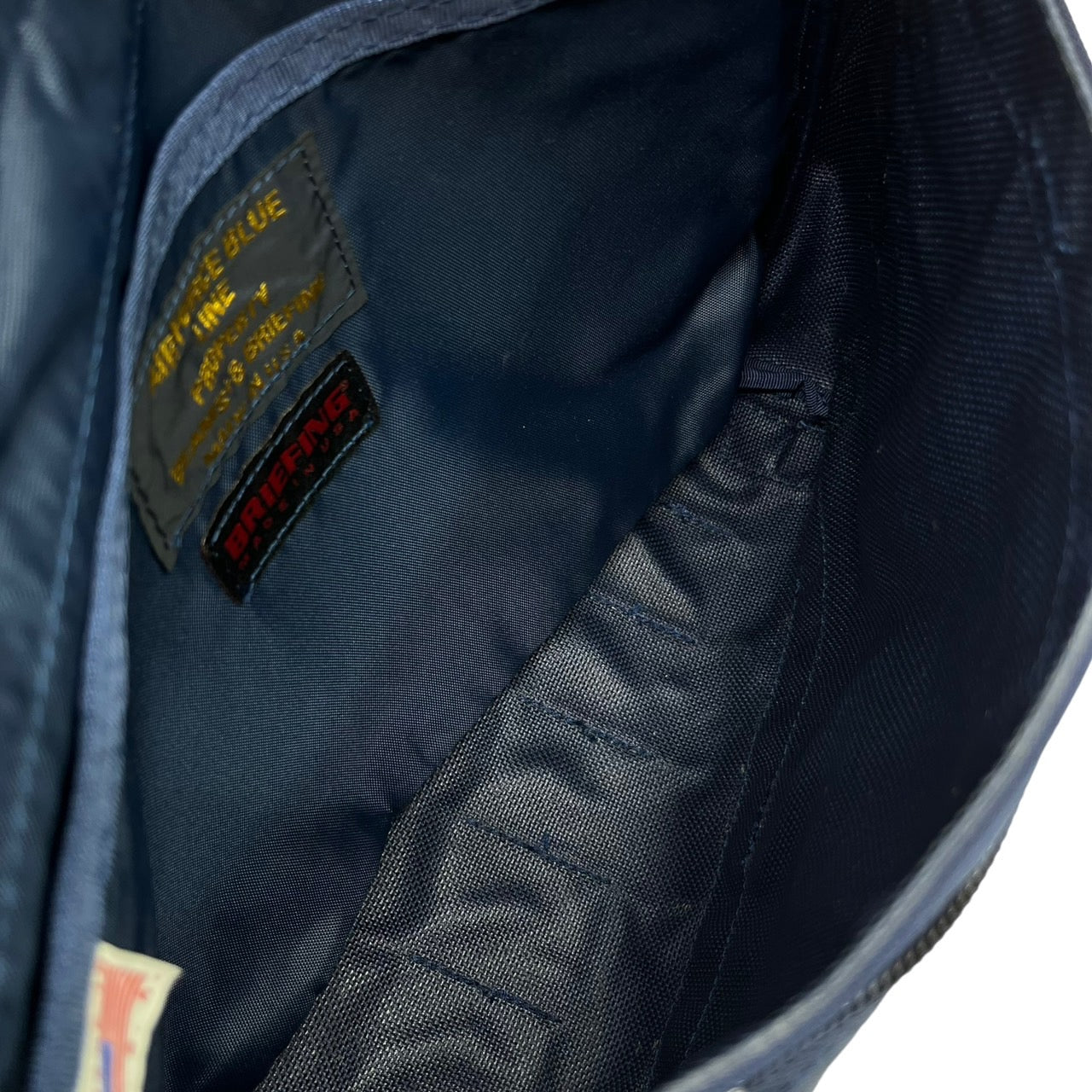 BRIEFING(ブリーフィング) AIR FORCE BLUE LINE MESSENGER BAG/メッセンジャーバッグ/ショルダーバッグ ネイビー BEAMS+別注/USA製