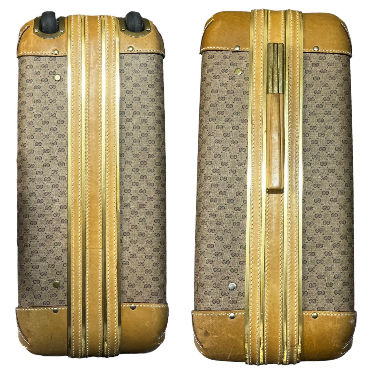GUCCI(グッチ) vintage GG trunk case/ヴィンテージトランクケース/キャリーケース/旅行鞄 ベージュ 推定70年代~80年代/稀少