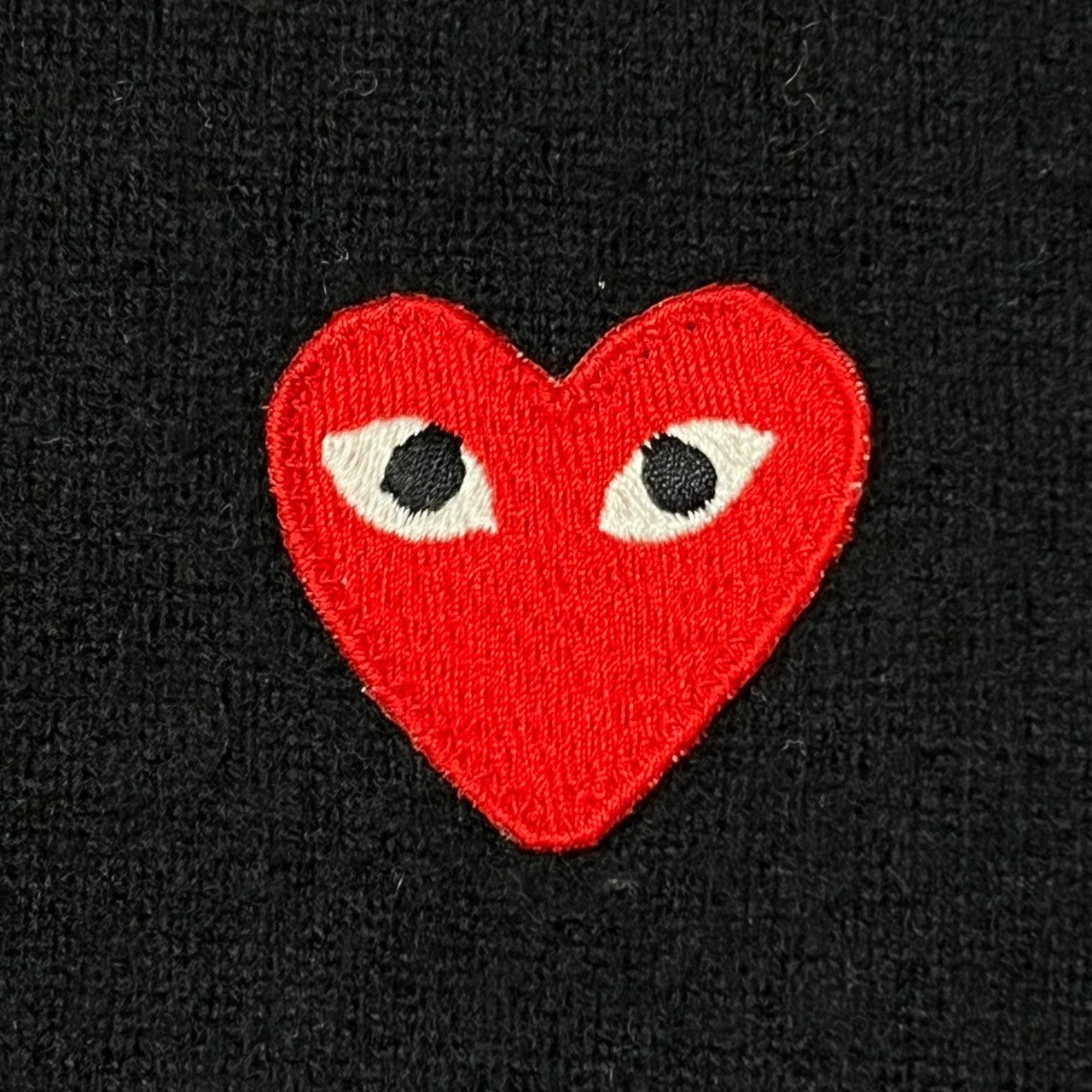 PLAY COMME des GARCONS(プレイコムデギャルソン) 03AW heart logo turtleneck knit pullover ハートロゴ タートルネック ニット プルオーバー AZ-N004 SIZE M ブラック AD2003