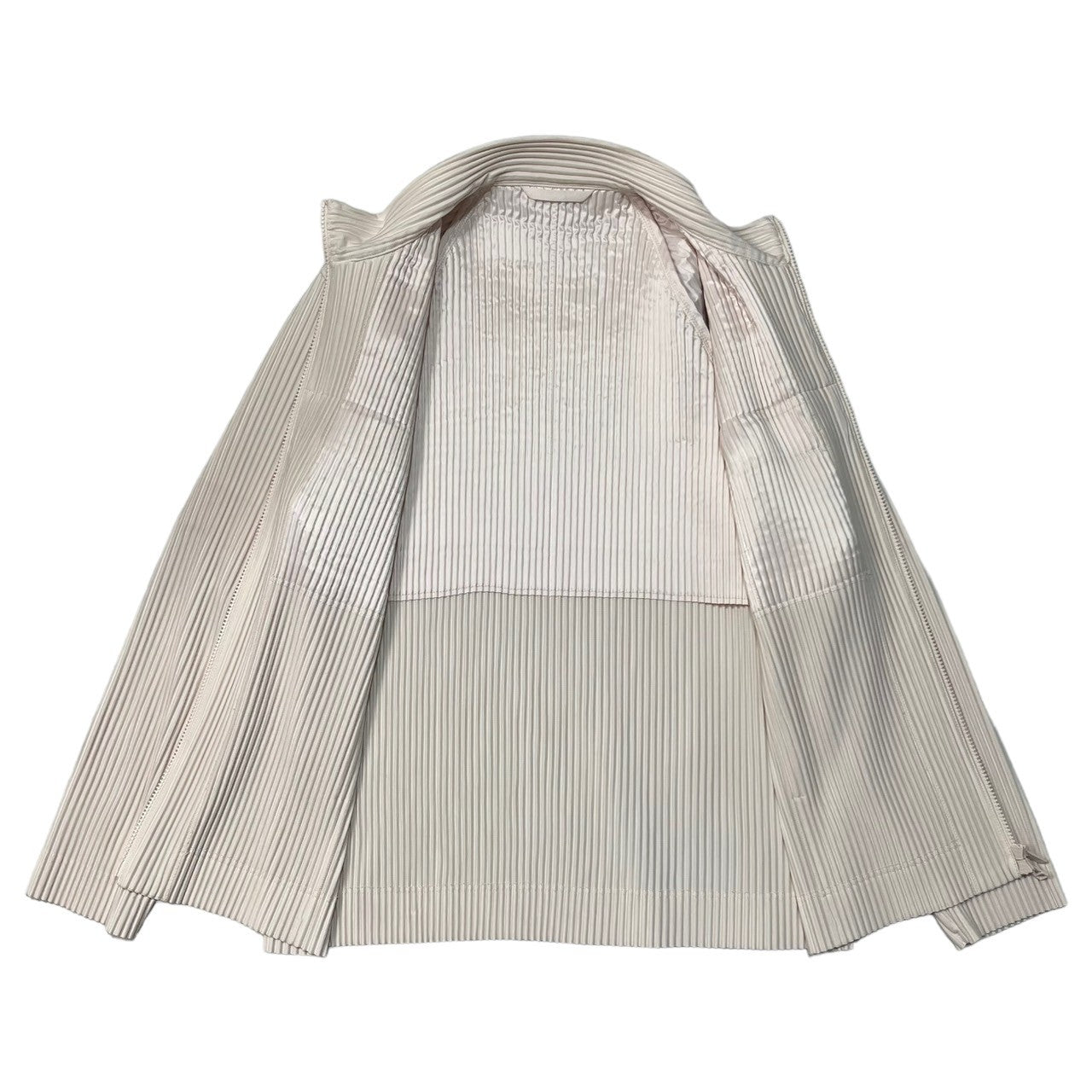 HOMME PLISSE ISSEY MIYAKE(オムプリッセイッセイミヤケ) 22SS BODY ARCH zip up pleated jacket プリーツジップ ジャケット ブルゾン HP21JC174 SIZE 3(L) ライトピンク