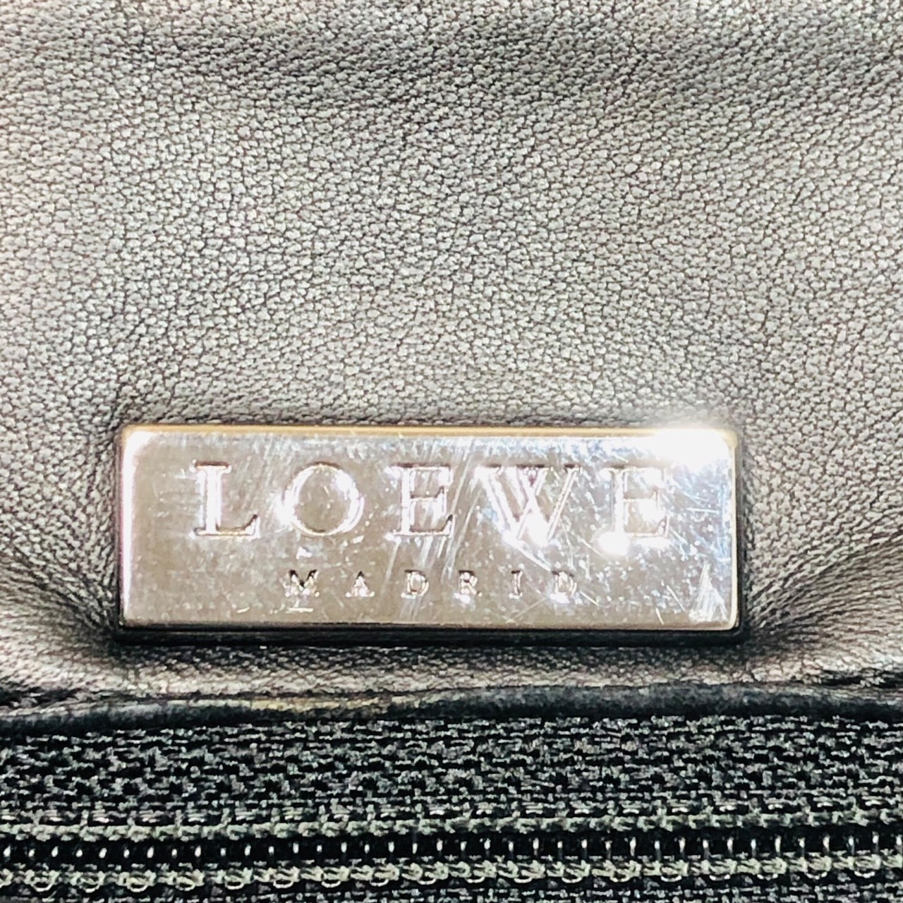 LOEWE(ロエベ) 00's leather strap nylon shoulder bag/レザーストラップナイロンショルダーバッグ/ヴィンテージ ブラック
