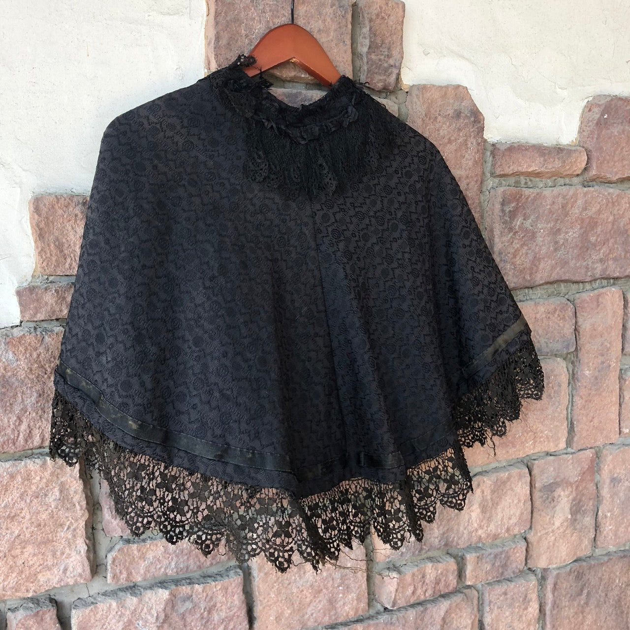 VINTAGE(ヴィンテージ) 50'~s総レースケープ 表記なし(FREE) ブラック