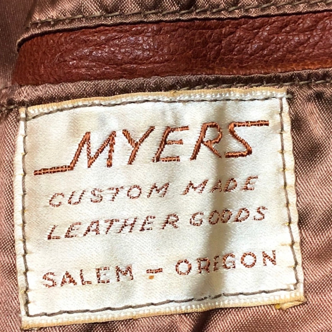 MYERS(メイヤーズ) ~50’s DEER SKIN SPORTS JACKET ヴィンテージ レザー ジャケット 表記無し(M程度) ブラウン TALON ジップ 50年代 以前