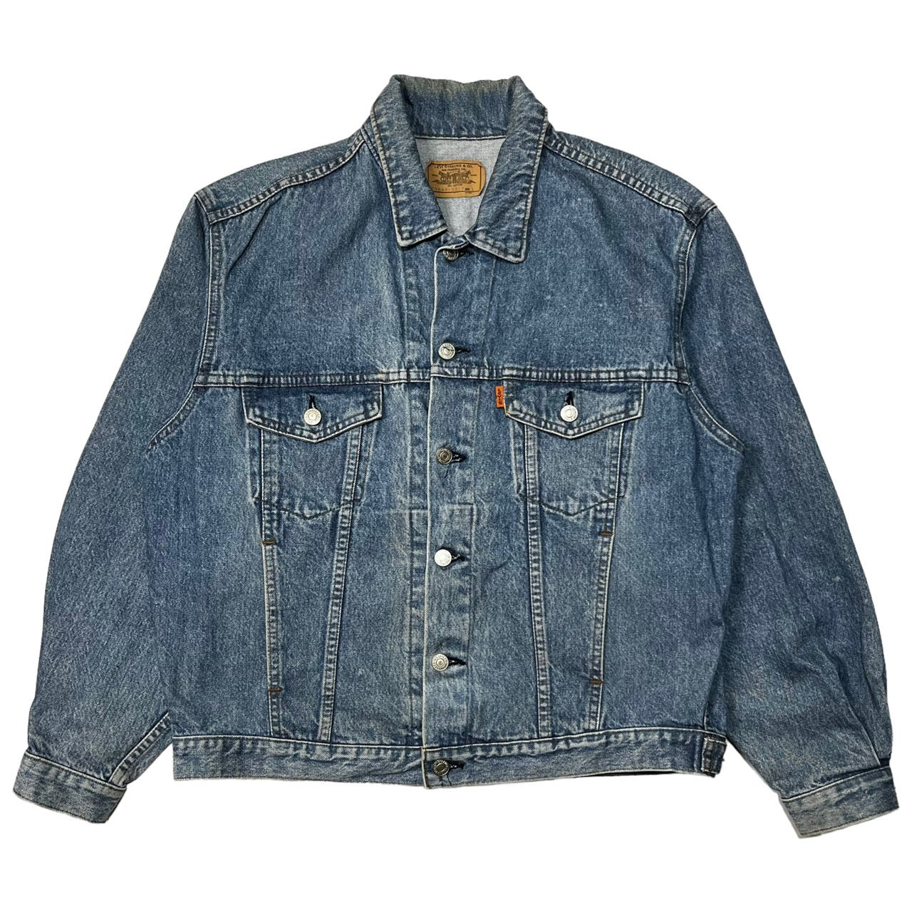 Levi's(リーバイス) 80's 3rd デニムジャケット トラッカージャケット ヴィンテージ 70649-0217 L ライトインディゴ ケミカルウォッシュ オレンジタブ