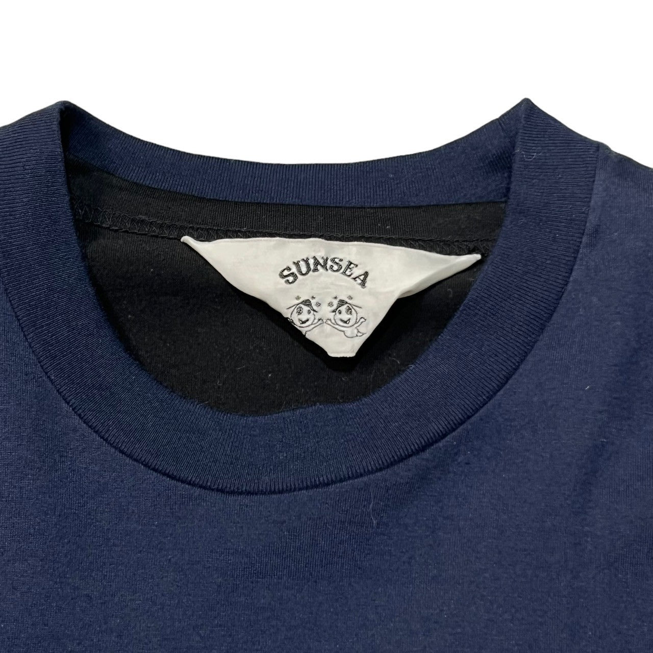 SUNSEA(サンシー) 22SS LAYERED 2TONE LONG-T レイヤード 2トーン ロングT 22S04 SIZE 2(M) ネイビー×ブラック
