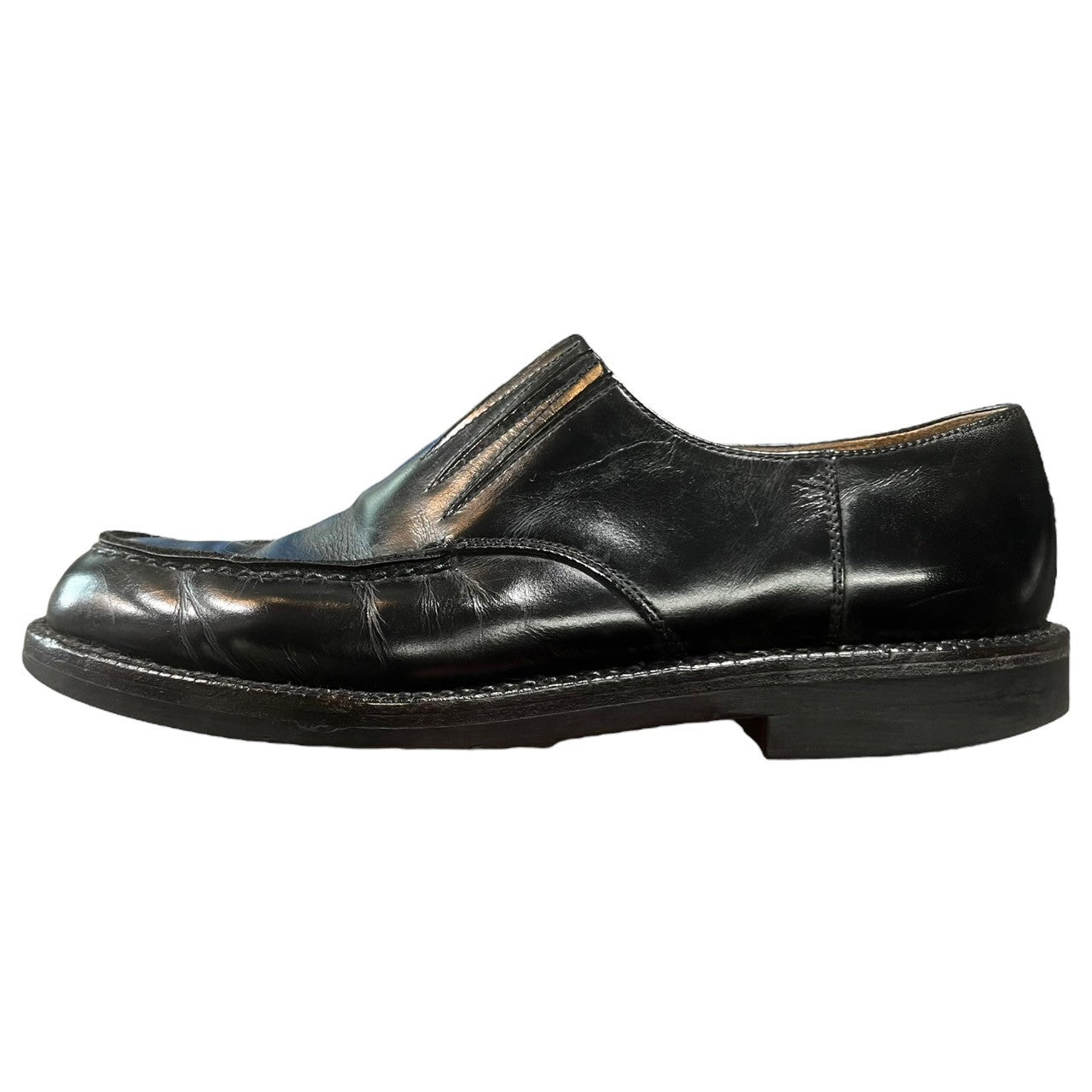 COMME des GARCONS HOMME(コムデギャルソンオム) 00s front gore leather shoes/フロントゴアレザーシューズ/革靴 SIZE 24 1/2 ブラック 日本製