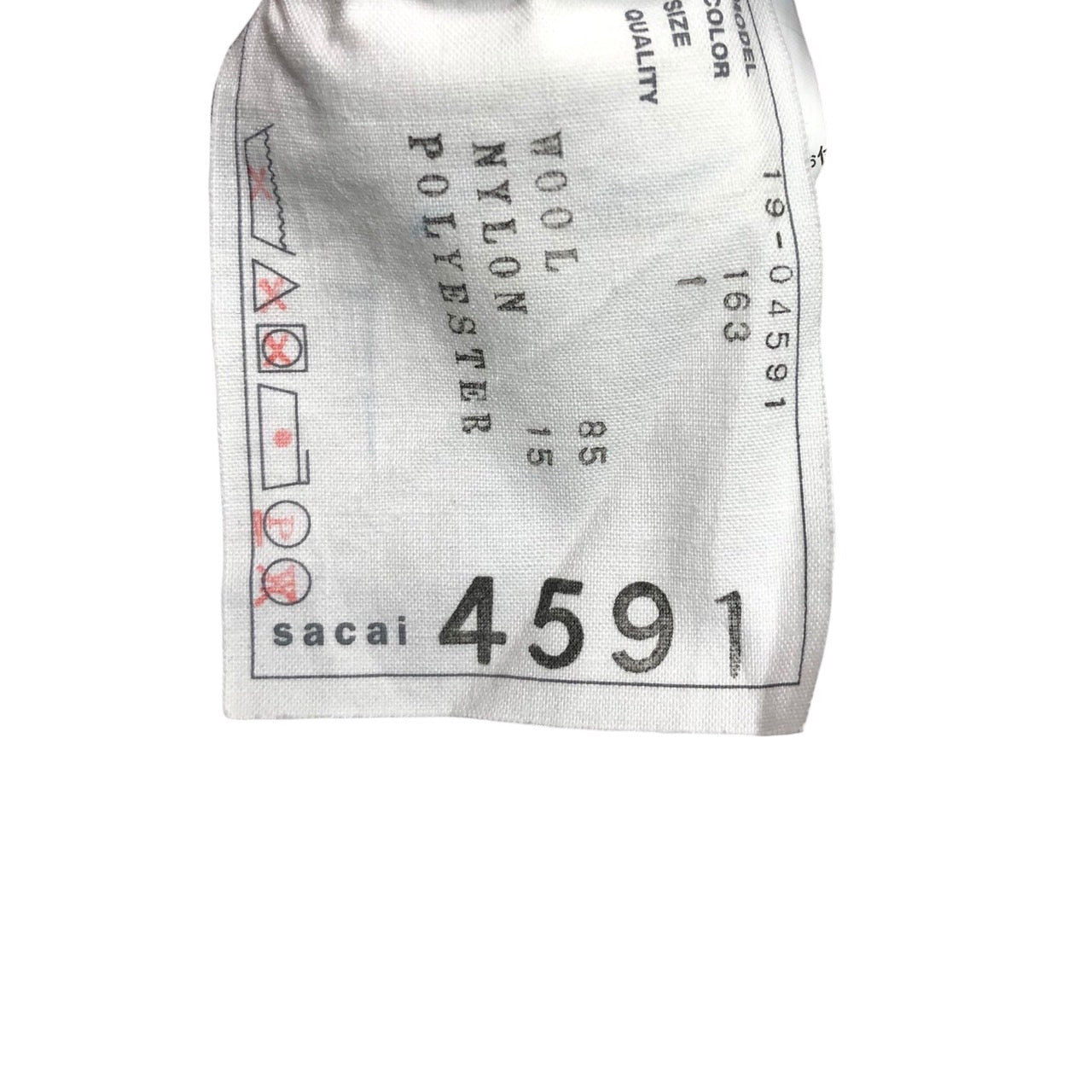 sacai(サカイ) 19AW zip attachment knit ジップ アタッチメント ニット プルオーバー 19-04591 SIZE 1(S) アイボリー×グリーン