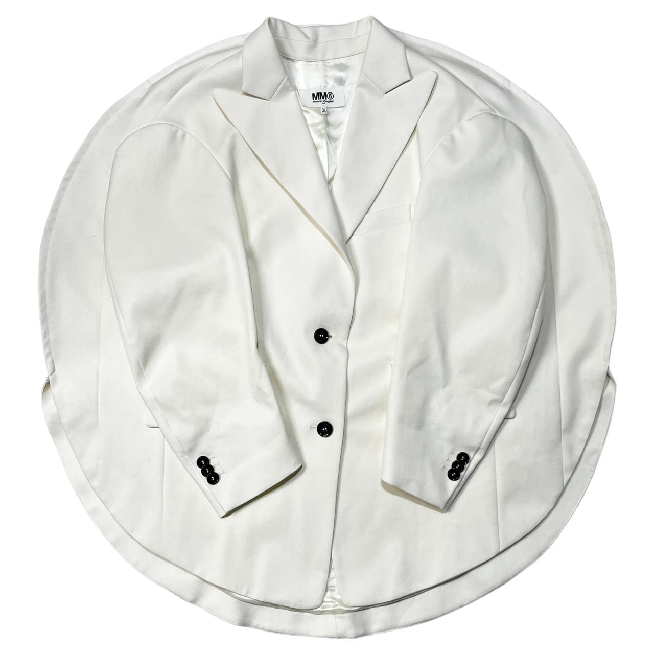 MM6 Maison Margiela(エムエムシックス) Oversized Circle Jacket サークル テーラード ジャケット 丸 円 S62BN0034 XS ホワイト/アイボリー