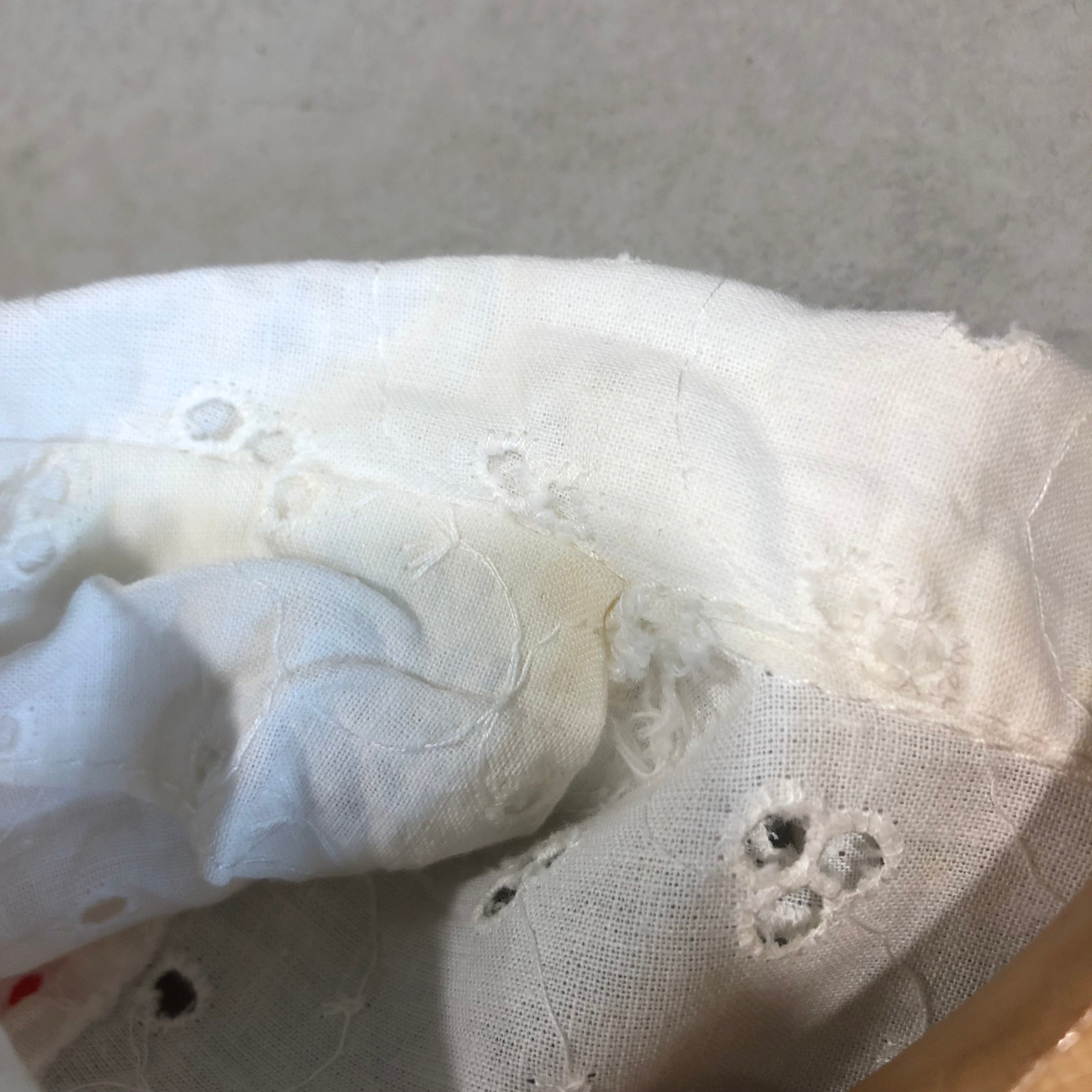 Euro Vintage(ヨーロッパヴィンテージ) Ribon_ドットレースの気分ワンピース 表記なし(Mサイズ程度) レッド