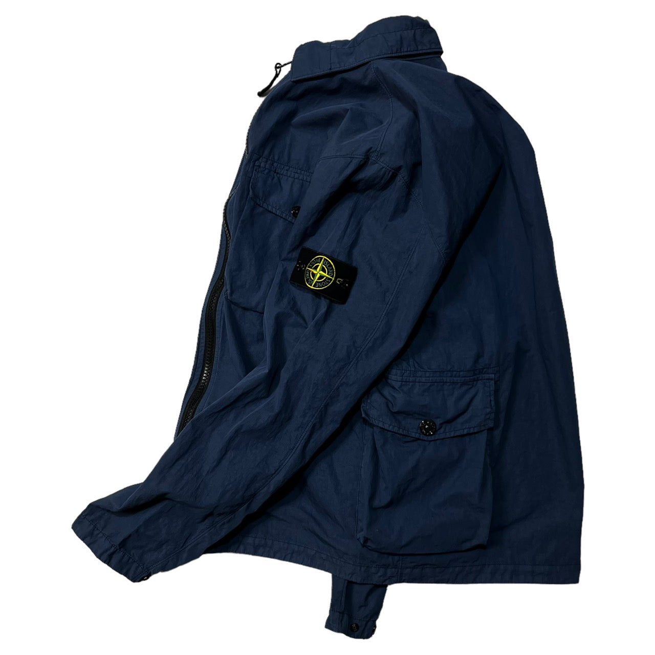 STONE ISLAND(ストーンアイランド) zip front over shirt ジップフロント オーバーシャツ 701512208 SIZE M ネイビー