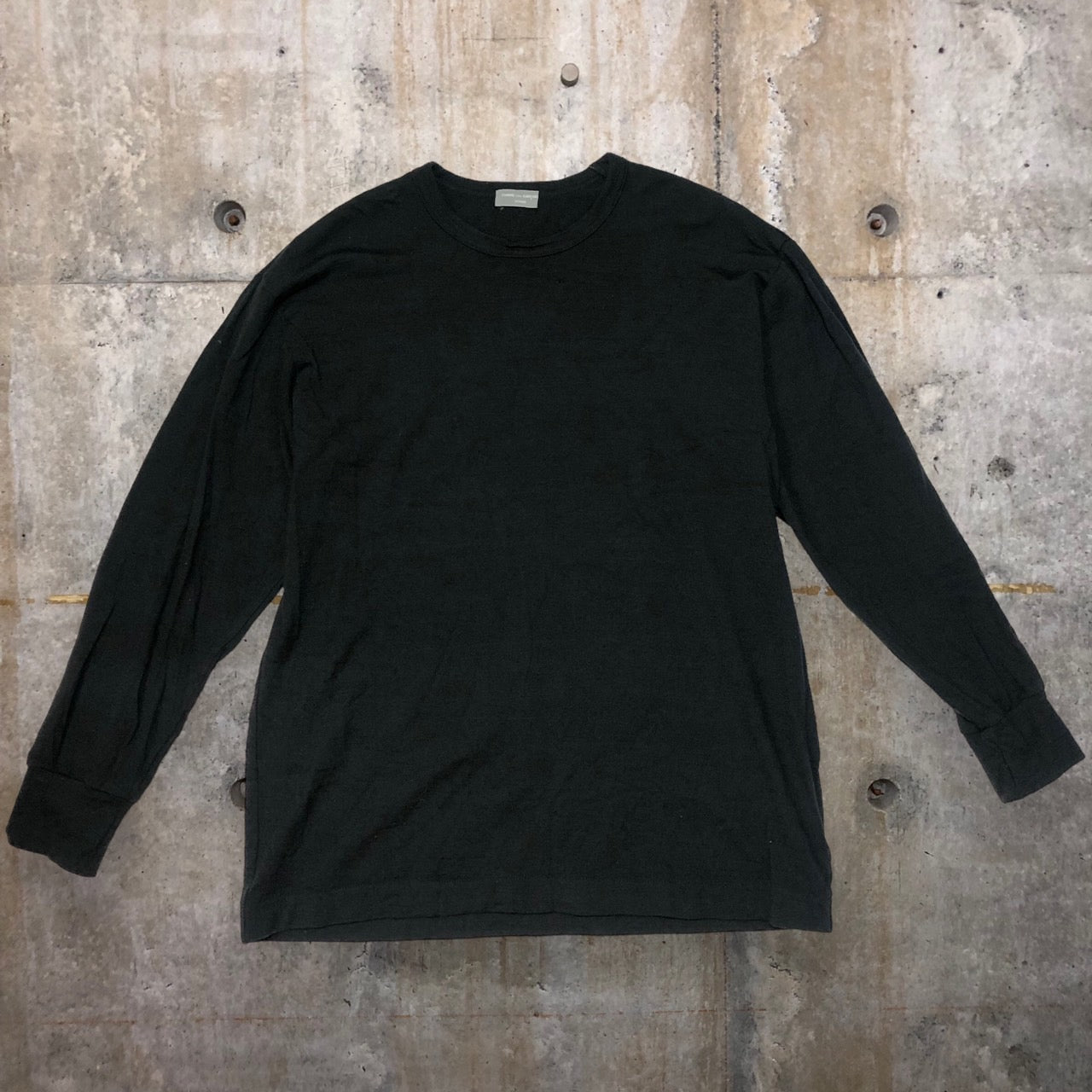 COMME des GARCONS HOMME(コムデギャルソンオム) 98's high gauge wool knit pullover/ハイゲージニットプルオーバー/90年代/カットソー/ヴィンテージ HT-040150 SIZE FREE ブラック AD1998 田中オム