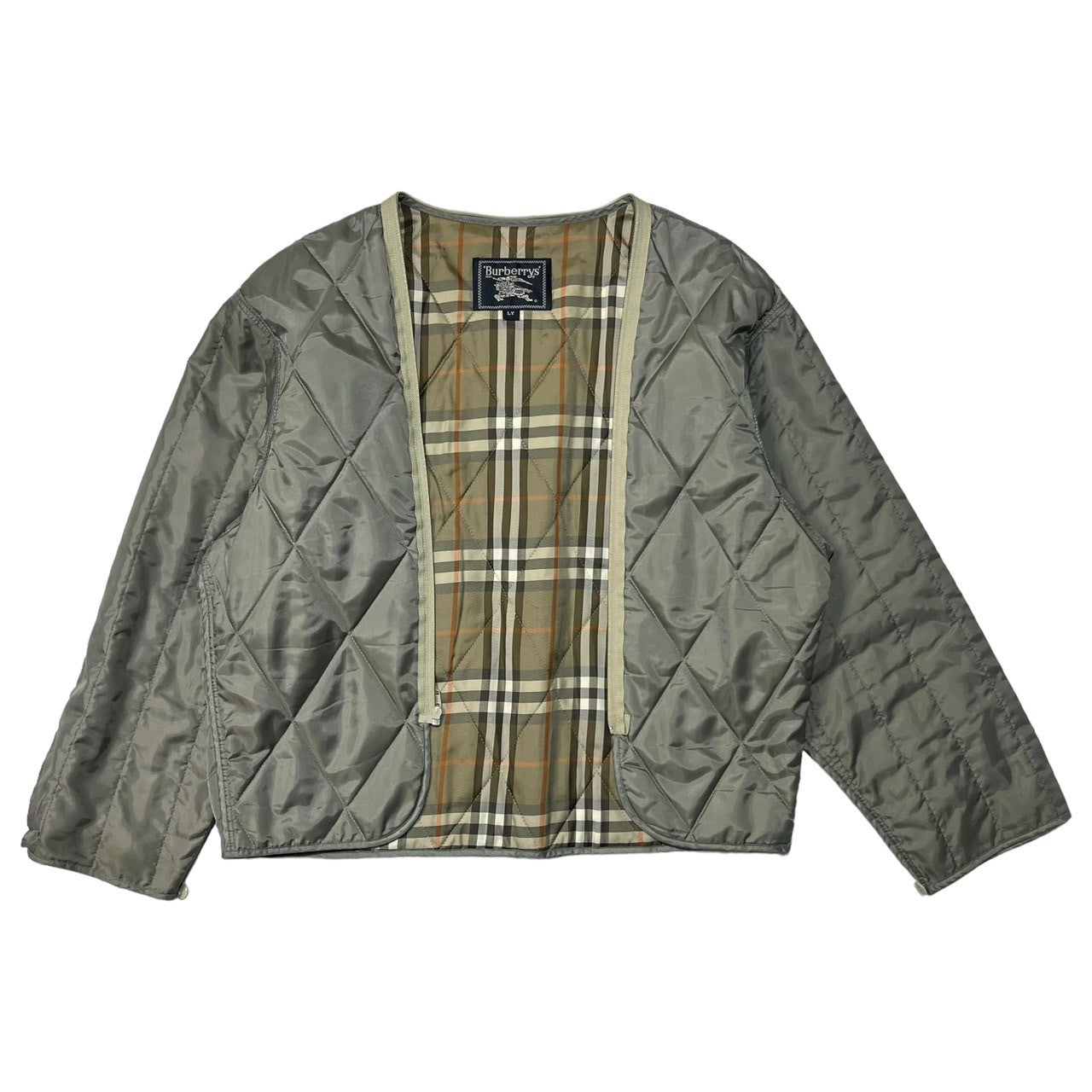 Burberrys(バーバリーズ) 80's ヴィンテージ ノバチェック ライナー ブルゾン ジャケット ホース刺繍 スイングトップ BBP-124-46 LY ベージュ 80年代