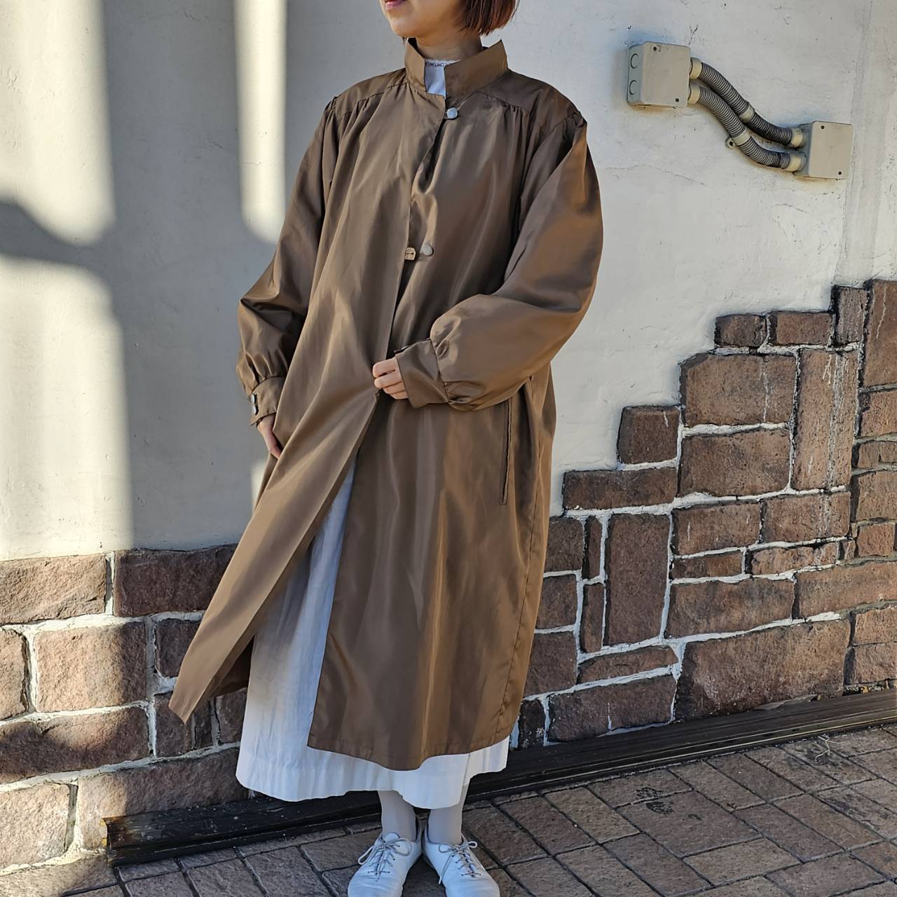 Euro Vintage(ヨーロッパヴィンテージ) Dandy_トレンチコート 表記なし(Mサイズ程度) ブラウン