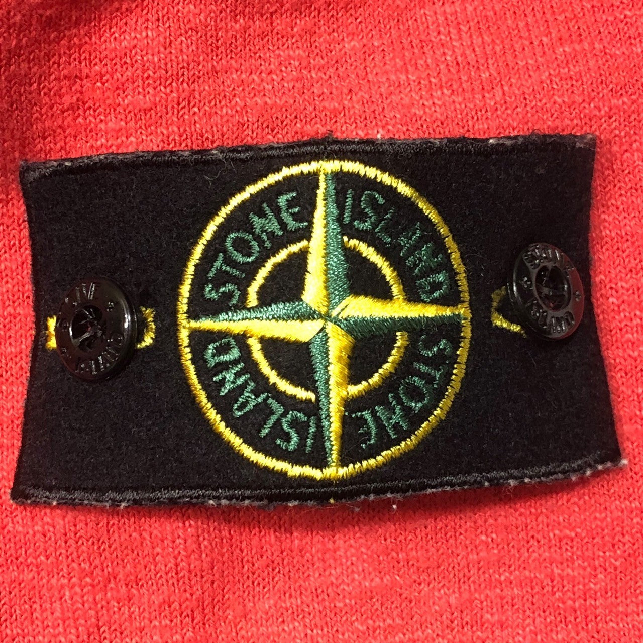 STONE ISLAND(ストーンアイランド) 13SS Zip up knit jacket ジップアップ ニット ジャケット パーカー マウンテンパーカー 5815529B0 S レッド ワッペン