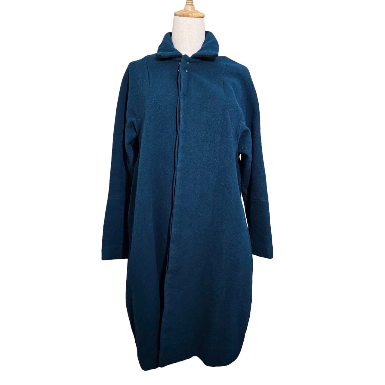 suzuki takayuki(スズキタカユキ) エルボーパッチウールロングコート SIZE FREE グリーン×ブラック