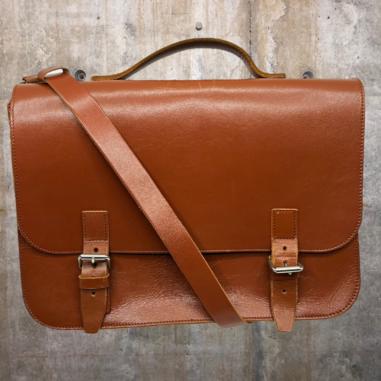 Katsuyuki Yoshida for COMME des GARCONS(カツユキヨシダフォーコムデギャルソン) aoyama limited 2WAY leather shoulder bag/青山限定2WAYレザーショルダーバッグ/吉田克幸 ブラウン