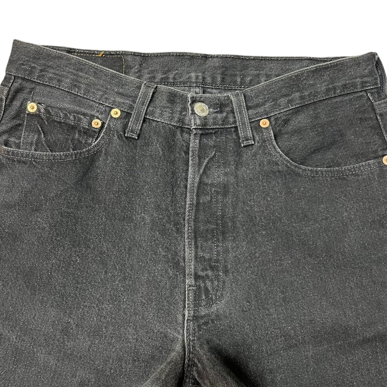 Levi's(リーバイス) 90's 501 black denim pants ブラック デニム パンツ ジーンズ 501-0185 W33 ブラック 裏ボタン273 ポーランド製 Euro Levi's ヨーロッパ