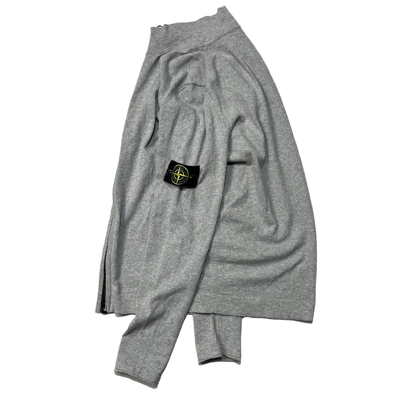 STONE ISLAND(ストーンアイランド) 18SS driver's knit ドライバーズニット ジップアップ ニット カーディガン 17-50612 SIZE M ライトグレー