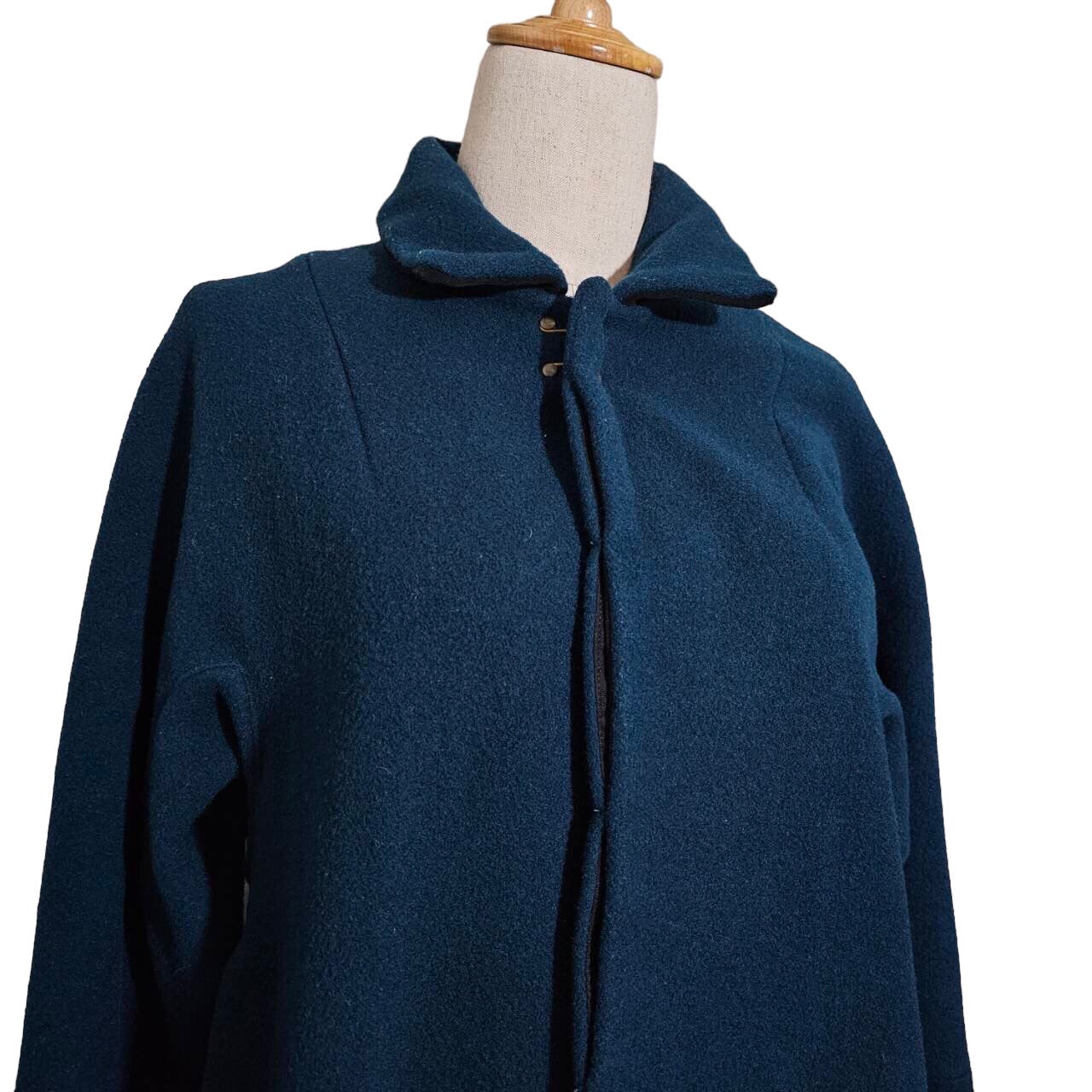 suzuki takayuki(スズキタカユキ) エルボーパッチウールロングコート SIZE FREE グリーン×ブラック