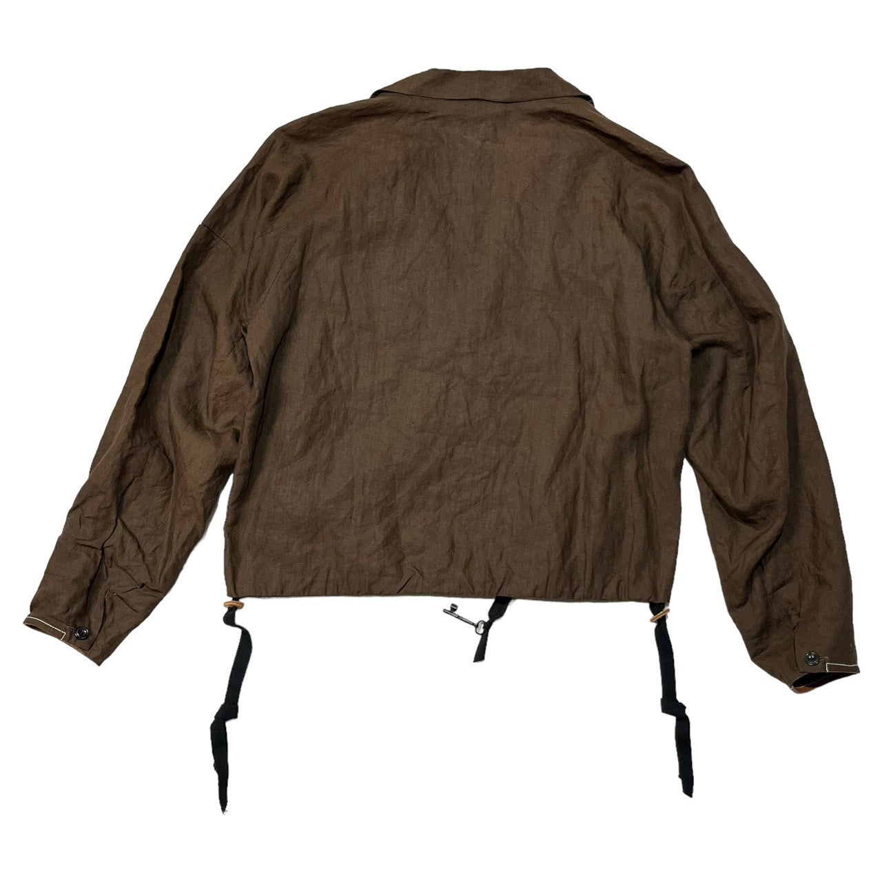 SUNSEA(サンシー) 19SS LINEN BLOUSON リネン ブルゾン ジャケット カーディガン 19S32 SIZE 3(L) ブラウン
