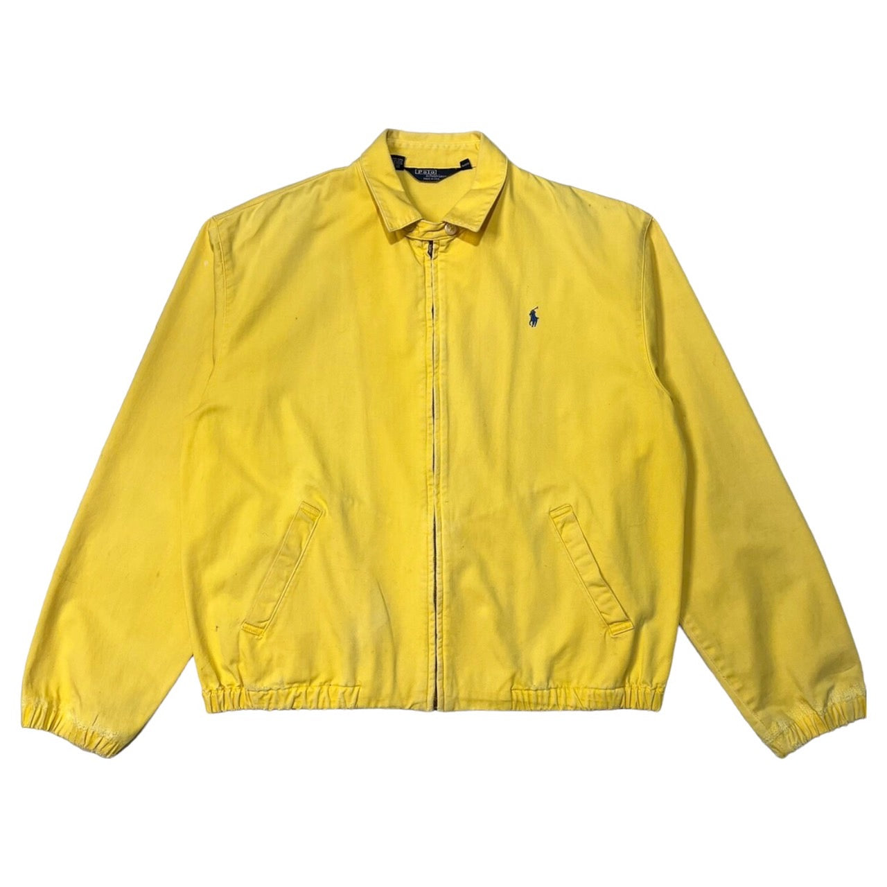 POLO RALPH LAUREN(ポロラルフローレン) 90’s ロゴ刺繍スイングトップ/ヴィンテージジャケット/ブルゾン M イエロー USA製
