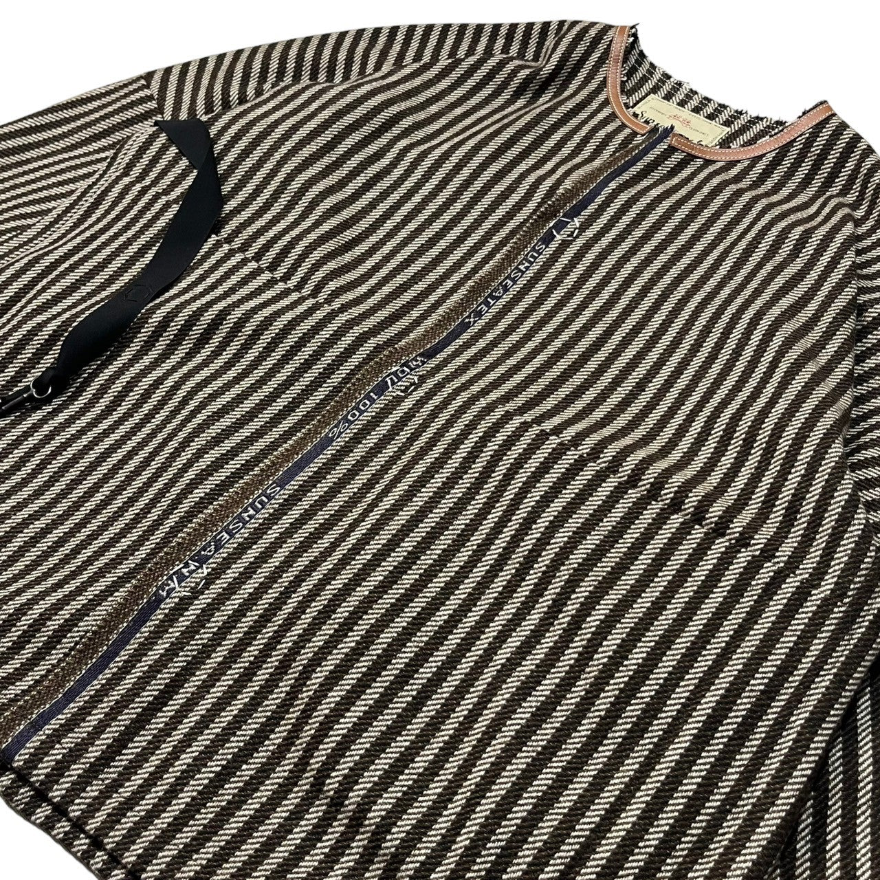 SUNSEA(サンシー) 28th Collection Stripe Blouson ストライプ ブルソン 23AW SUNSEA2838 SIZE 2(M) ブラウン 23AW 1stデリバリーアイテム