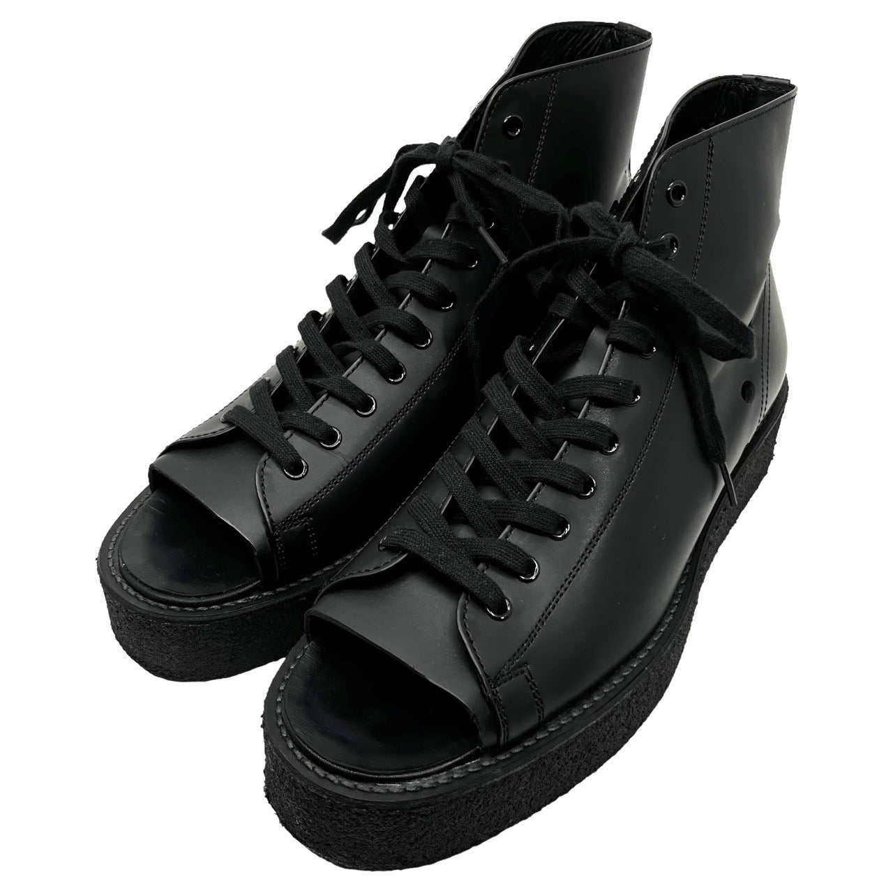 YOHJI YAMAMOTO POUR HOMME(ヨウジヤマモトプールオム) 23SS toe cut shoes/トゥカットシューズ/革靴/ブーツ  HZ-E07-775-1-03 SIZE 27.5cm ブラック 箱付