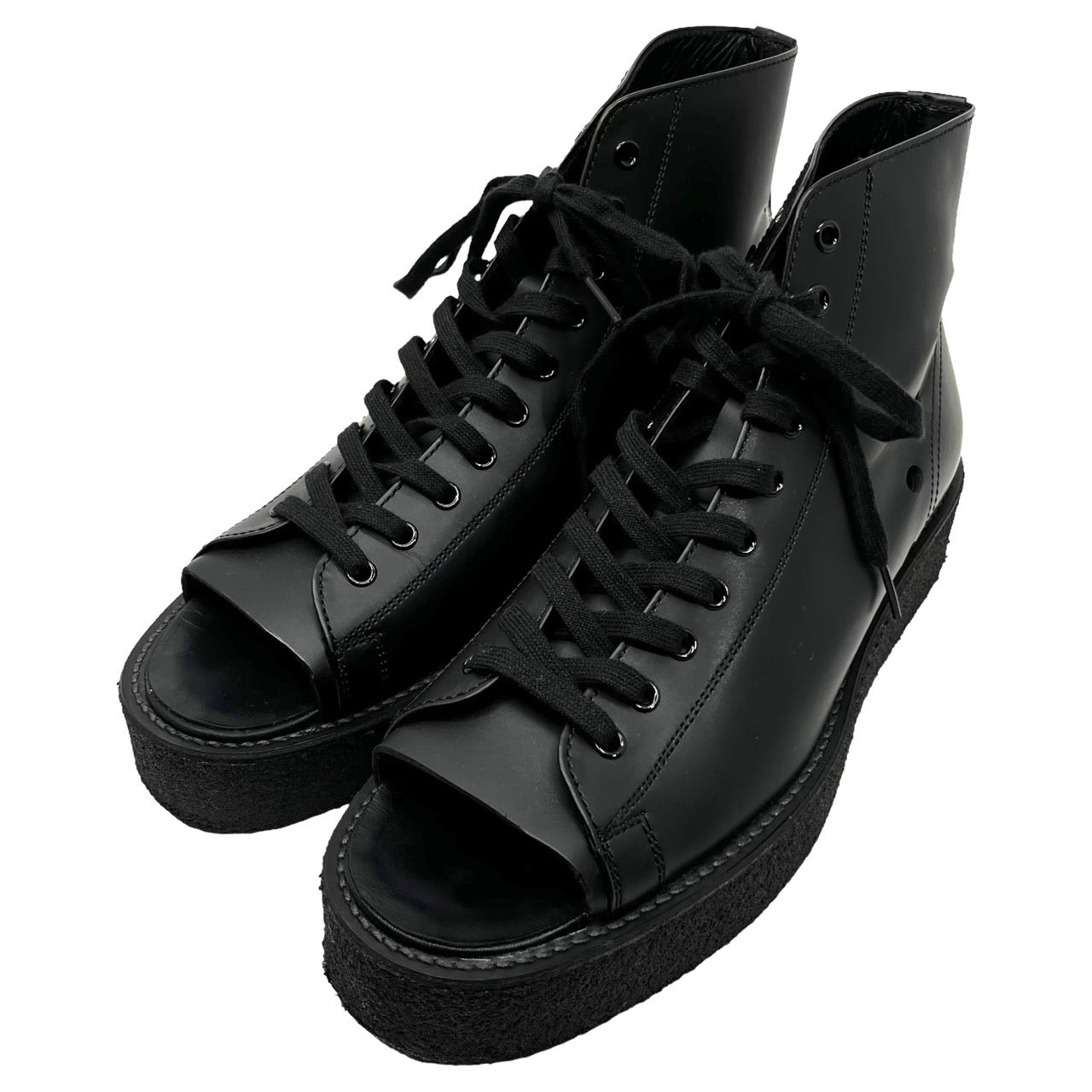 YOHJI YAMAMOTO POUR HOMME(ヨウジヤマモトプールオム) 23SS toe cut shoes/トゥカットシューズ/革靴/ブーツ HZ-E07-775-1-03 SIZE 27.5cm ブラック 箱付