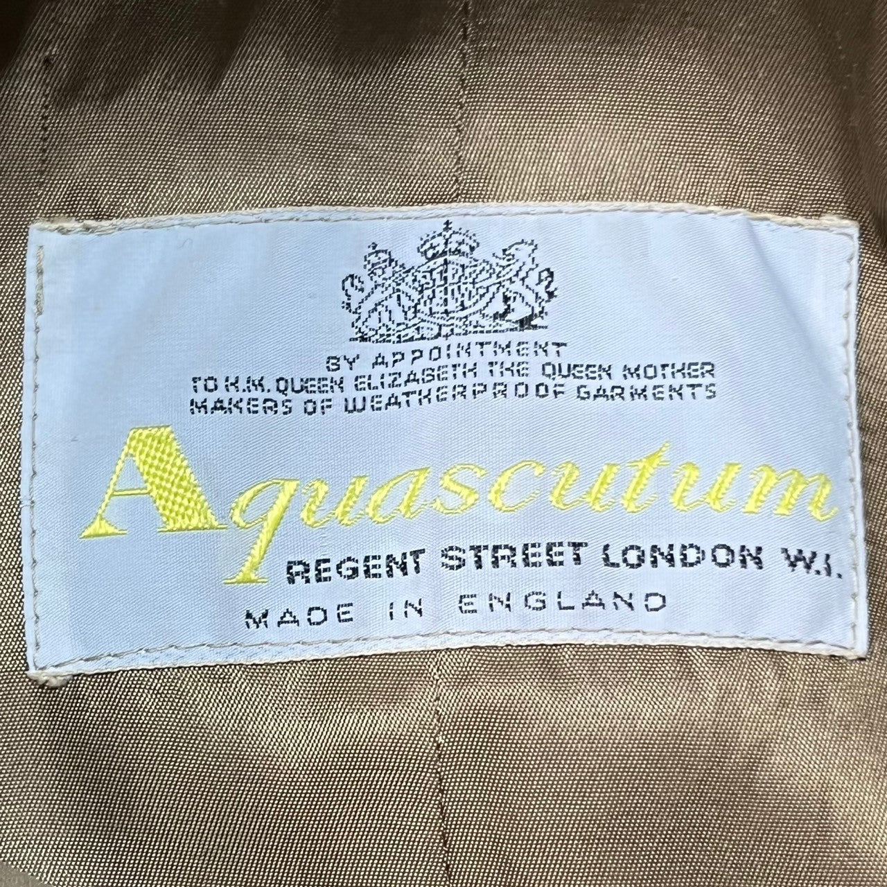 Aquascutum(アクアスキュータム) 80's Aqua 5 Balmacaan Coat アクア5 バルマカーンコート シングル トレンチ 80年代 ヴィンテージ SIZE M~L程度 ベージュ ポリ×コットンタイプ