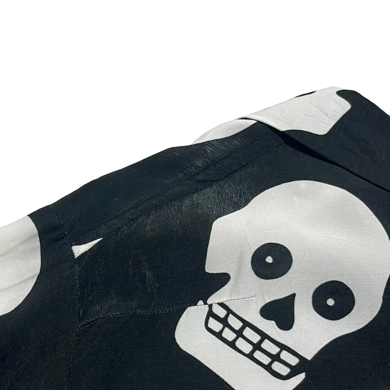 SUNSEA(サンシー) 19SS KEEF'S GIGOLO SHIRT キーフズジゴロシャツ スカル ドクロ 19S13 SIZE 2(M) ブラック×ホワイト 擦れキズ有