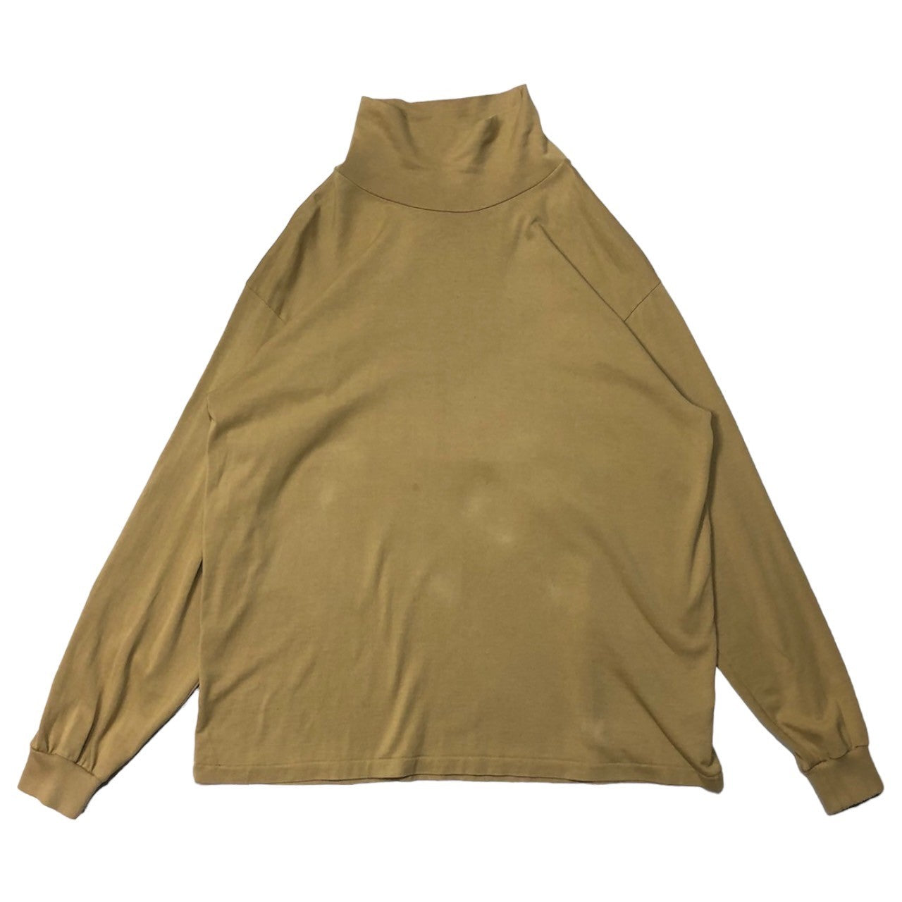 AURALEE(オーラリー) 21AW LUSTER PLAITING HI NECK L/S TEE/ラスタープレーティングハイネック長袖Tシャツ/カットソー A21AP02GT 3(Lサイズ程度) ベージュ