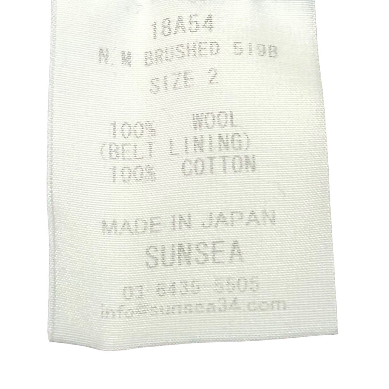 SUNSEA(サンシー) 18AW N.M Brushed Straight Pants/ナイスマテリアルブラッシュドストレートパンツ/ウール 18A54 グレー SIZE 2(M)