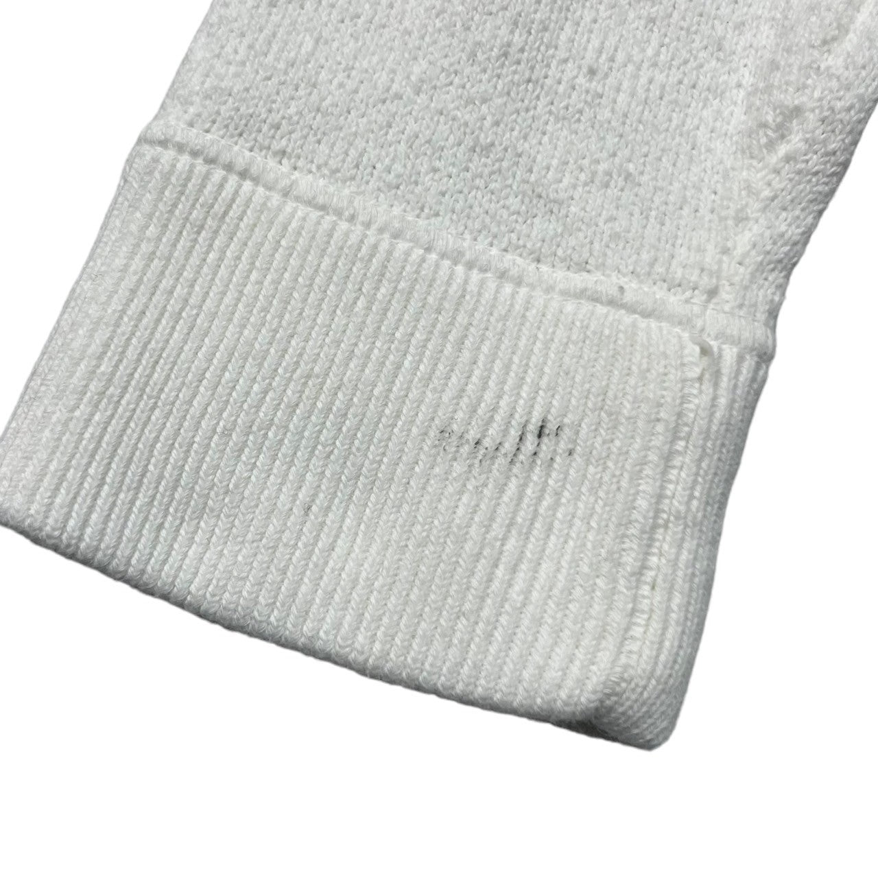 STONE ISLAND(ストーンアイランド) V-neck cotton cardigan Vネック コットン カーディガン ニット S ホワイト 腕章 ワッペン