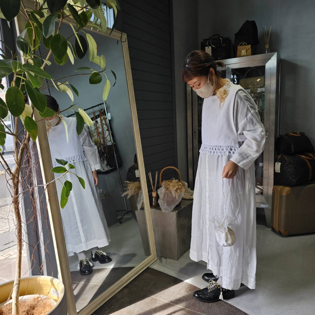 Euro Vintage(ヨーロッパヴィンテージ) Ame_チュールミニBAG ホワイト