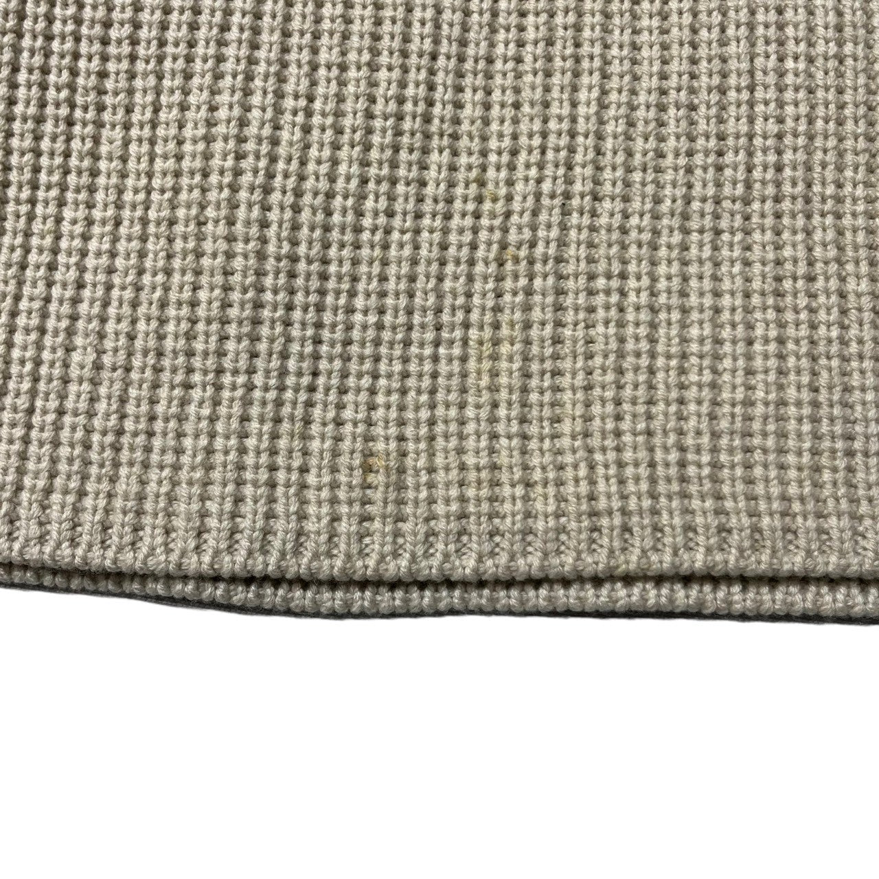 URU(ウル) half zip knit ハーフジップ ニット セーター ローゲージ 厚手 ウール カシミヤ シルク 17FUK03 FREE アイボリー