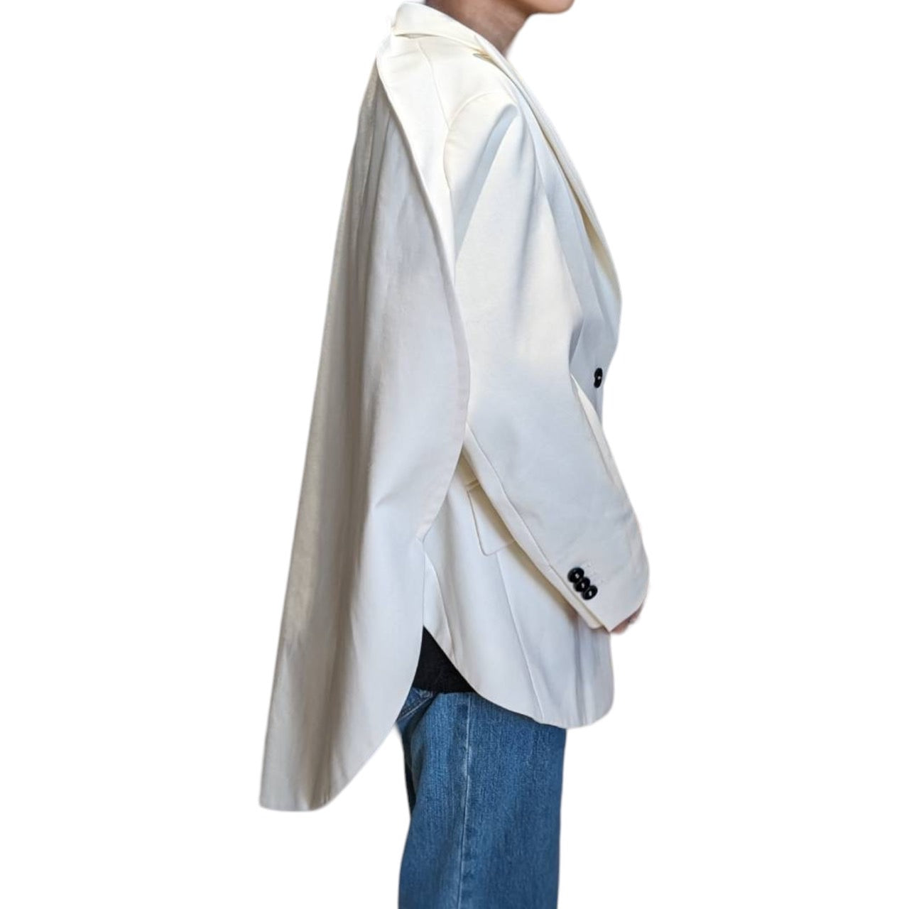 MM6 Maison Margiela(エムエムシックス) Oversized Circle Jacket サークル テーラード ジャケット 丸 円 S62BN0034 XS ホワイト/アイボリー