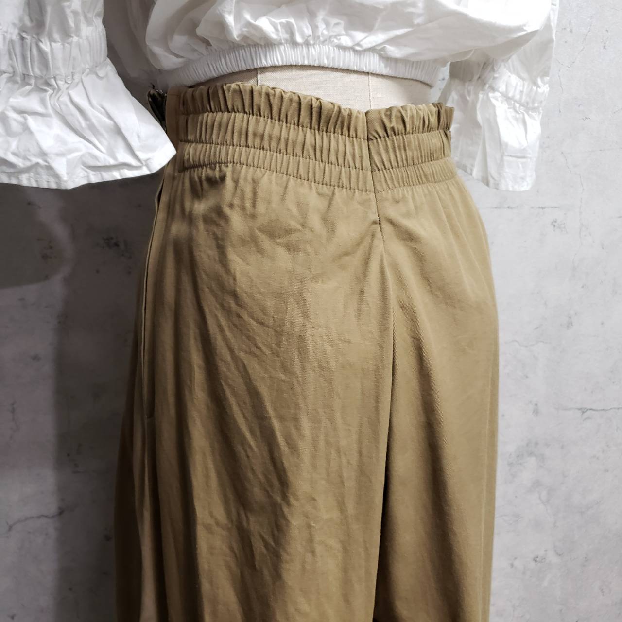 Euro Vintage(ヨーロッパヴィンテージ) Dandy_タックワイドパンツ 1(Mサイズ程度) ブラウン