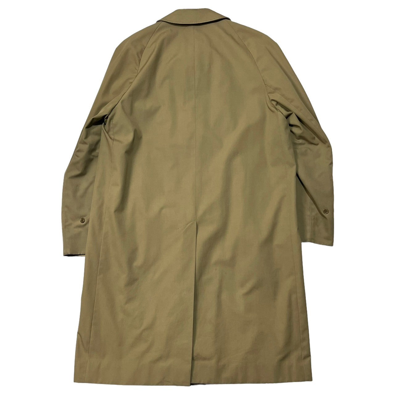 Aquascutum(アクアスキュータム) 80's Aqua 5 Balmacaan Coat アクア5 バルマカーンコート シングル トレンチ 80年代 ヴィンテージ SIZE M~L程度 ベージュ ポリ×コットンタイプ