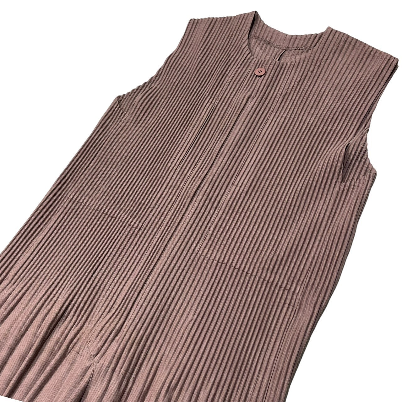 HOMME PLISSE ISSEY MIYAKE(オムプリッセイッセイミヤケ) pleated all in one プリーツ オールインワン つなぎ ジャンプスーツ オーバーオール HP91JI139 SIZE 1(S) ピンク