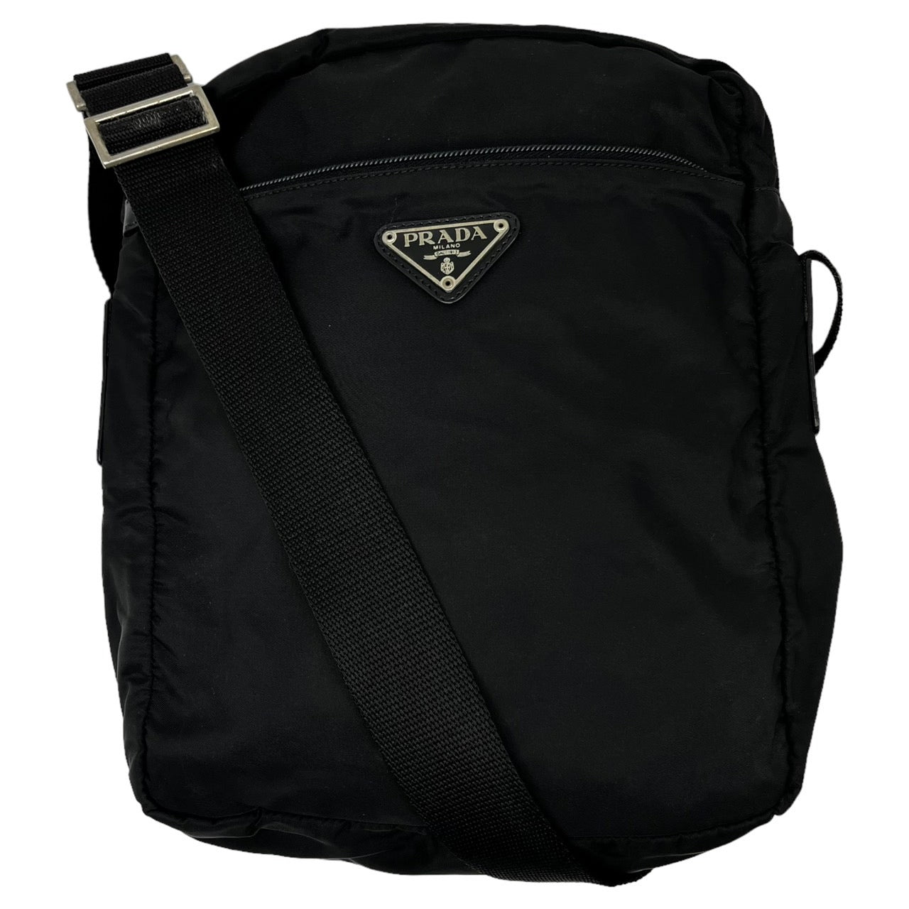 PRADA(プラダ) 98's box type nylon shoulder  bag/ボックスタイプナイロンショルダーバッグ/90年代/ヴィンテージ/斜め掛け B7370F ブラック