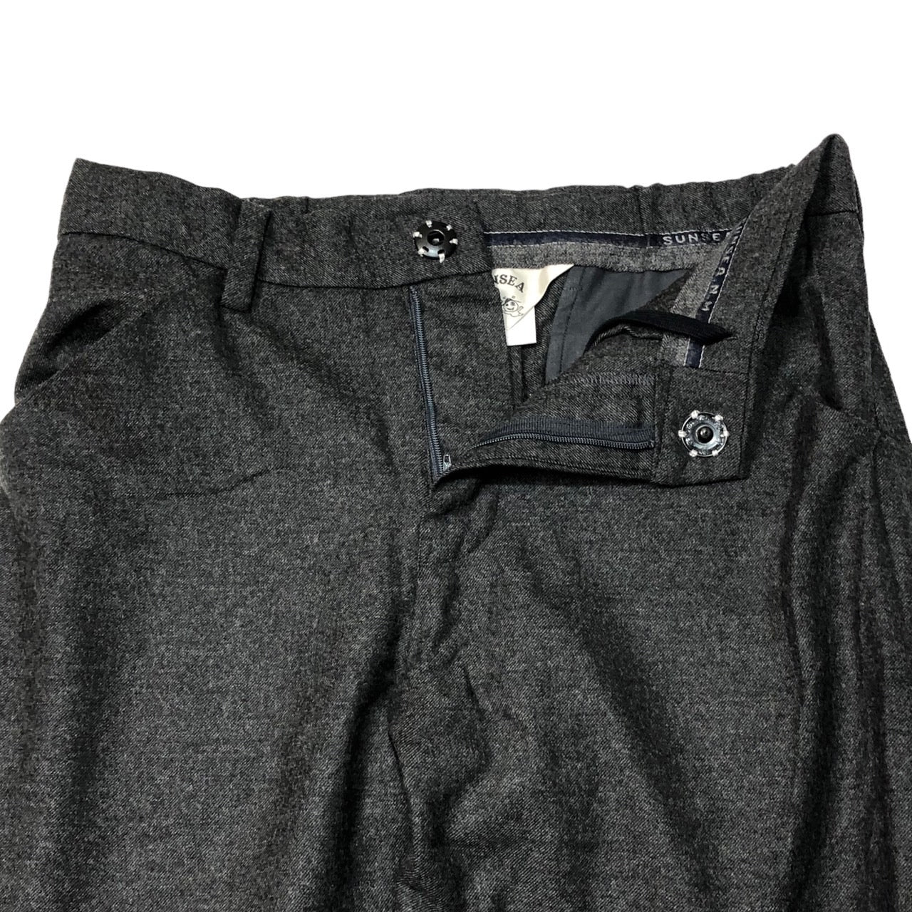 SUNSEA(サンシー) 18AW N.M Brushed Straight Pants/ナイスマテリアルブラッシュドストレートパンツ/ウール 18A54 グレー SIZE 2(M)