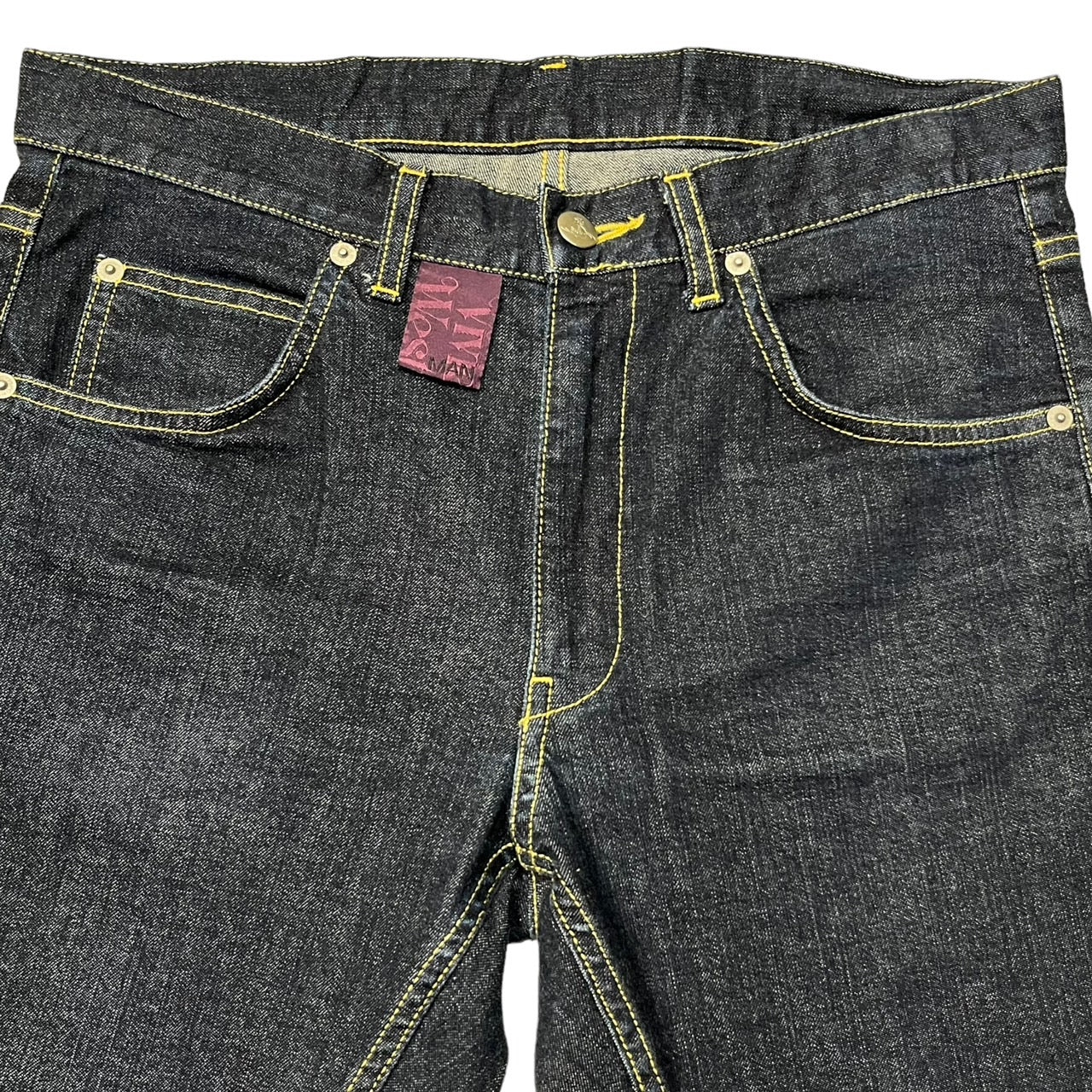 Vivienne Westwood MAN(ヴィヴィアンウエストウッドマン) オーブ刺繍ストレッチデニムパンツ/ロゴ/スキニー VW-KQ-71463 44(S程度) インディゴ