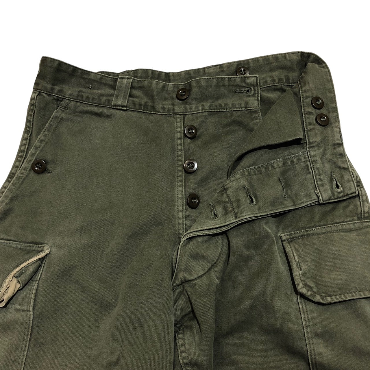 FRENCH MILITARY(フランス軍) 70's "PAUL BOYE"M-64 カーゴパンツ/テーパード 76(Mサイズ程度) カーキ/オリーブ SETE 1975 1975年 70年代 70s
