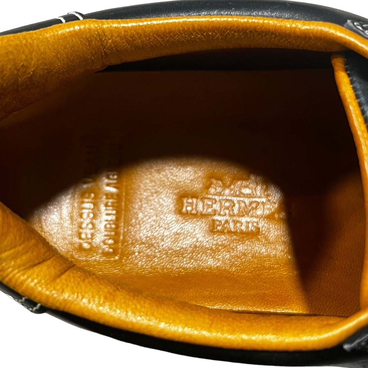 HERMES(エルメス) H logo quick sneakers Hロゴ クイック レザースニーカー SIZE 38(24.0) ブラック×ブラウン 袋付