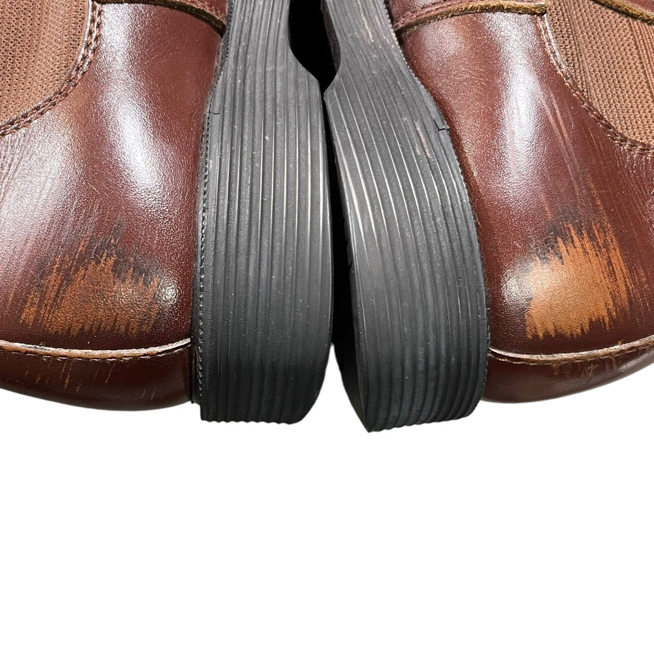 COMME des GARCONS HOMME PLUS(コムデギャルソンオムプリュス) 03AW カーブ期 Center zip side gore boots センタージップ サイドゴア ブーツ 革靴 24 1/2 (24.5cm程度) ブラウン 日本製 2003AW「大人の不良」